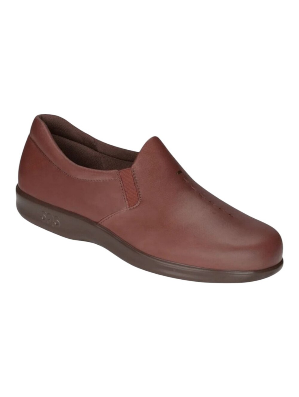 SAS Viva Slip-On Teak Brown Leather Walking Shoes Women's Size 8 Medium Like New